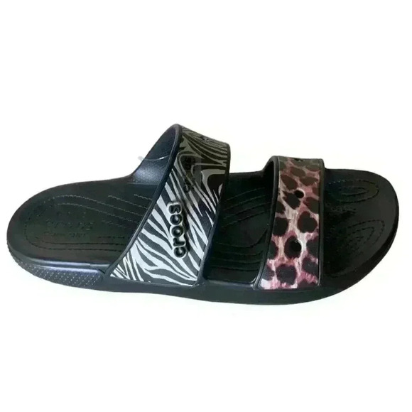 Crocs Classic Animal Remix Two-Strap Slide Sandals Men's Size 14 Shoes NEW - Picture 3 of 16